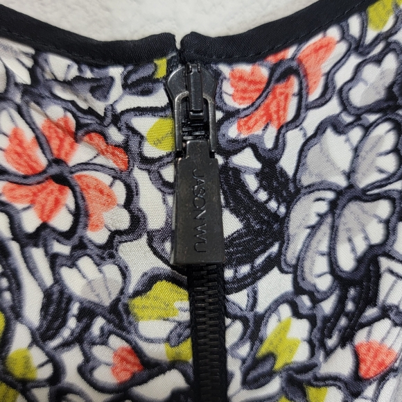 Jason Wu 100% silk double lined sheath swing dress midi length - Picture 3 of 12